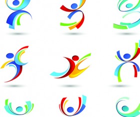 Sport elements logo and icon vector 05