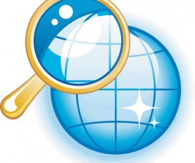 Different Magnifying glass design vector set 05