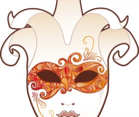 Mask with Masquerade design vector 01