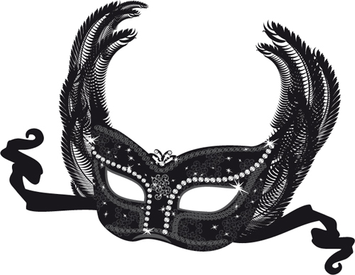 Download Mask with Masquerade design vector 05 free download