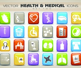 Set of Different Medical icons vector 01