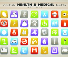 Set of Different Medical icons vector 02