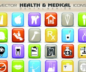 Set of Different Medical icons vector 04