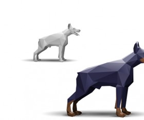 Different of Model origami animals vector set 02