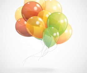 Multicolored balloon background design vector 01