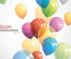 Multicolored balloon background design vector 02