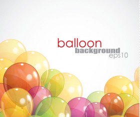 Multicolored balloon background design vector 03