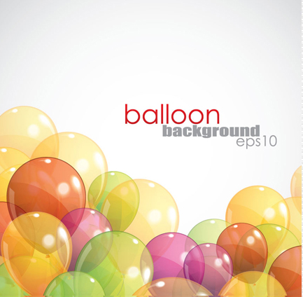 Multicolored balloon background design vector 03