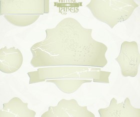 Set of Paper text bubbles design vector 04
