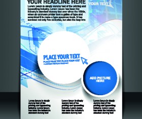 Elements of Poster and magazine cover design vector 01