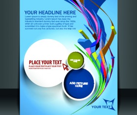 Elements of Poster and magazine cover design vector 02