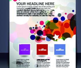 Elements of Poster and magazine cover design vector 03