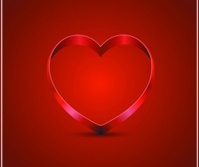 Elements Romantic Red Valentine Cards vector 01
