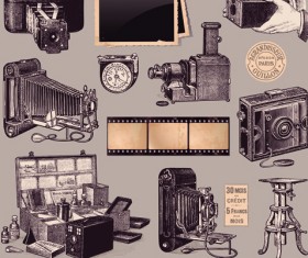 Retro Camera design elements vector