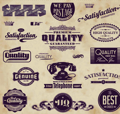 Retro of Creative labels design vector set