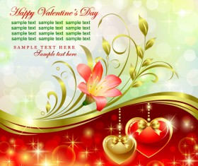 Romantic Valentine Day Theme background vector 01