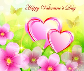 Romantic Valentine Day Theme background vector 02
