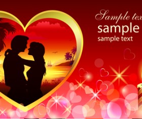 Romantic Valentine Day Theme background vector 03
