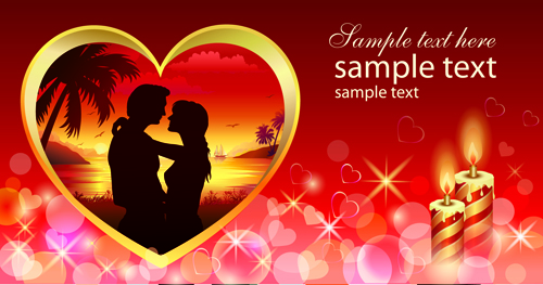 Romantic Valentine Day Theme background vector 03