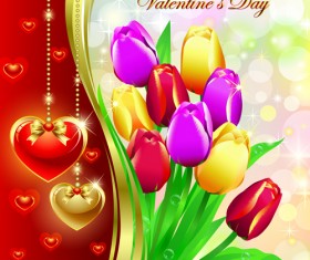 Romantic Valentine Day Theme background vector 04