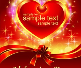 Romantic Valentine Day Theme background vector 05