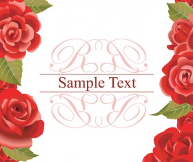 Bright Rose background vector 01