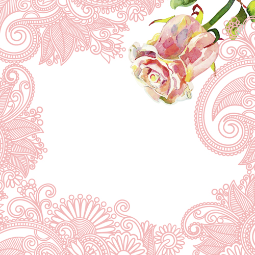 Bright Rose background vector 02