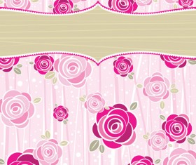 Bright Rose background vector 03