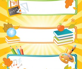 School style vector backgrounds set 05 free download