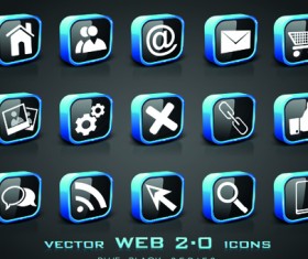Set of Different web 2.0 icons vector
