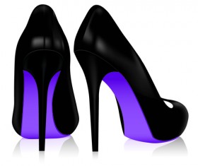 Set of Women's High-heeled shoes vector 05 free download