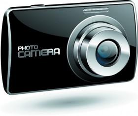 Set of different Photo Camera elements Vector 04