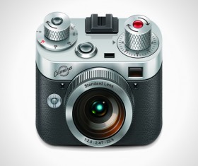 Set of different Photo Camera elements Vector 06