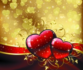 Set of luxurious Valentine Cards Vector 01 free download