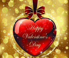 Set of luxurious Valentine Cards Vector 04