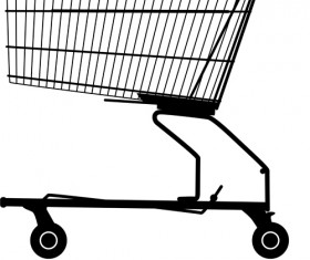 Set of Shopping trolley elements vector graphic 01