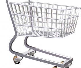 Set of Shopping trolley elements vector graphic 02