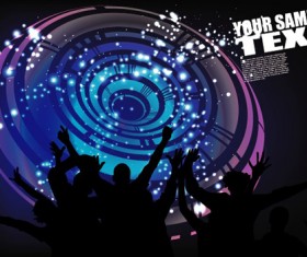 Sports and revelry bright background vector set 01