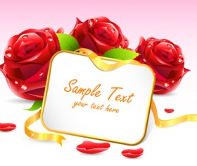 Spring flower elements Greeting Cards vector 01