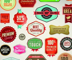 Business elements Stickers and labels vector 03