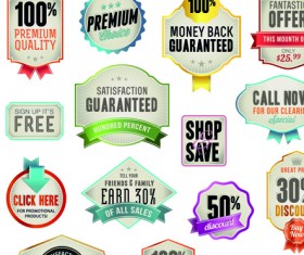Various sale Stickers and labels design vector 02