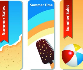 Summer Time background and Illustration vector 02
