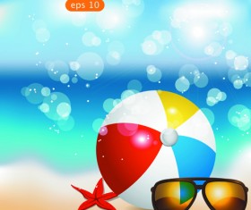 Summer Time background and Illustration vector 04