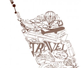 Different Travel elements vector set 04