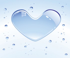 Set of Unusual heart elements vector graphic 02