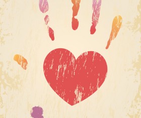 Set of Unusual heart elements vector graphic 03