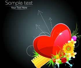 Valentine Day Creative background vector set 01