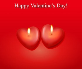 Valentine theme elements vector background set 03