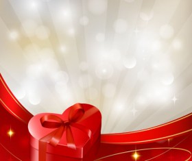 Valentine theme elements vector background set 05