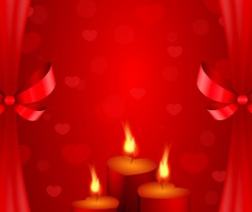 Red Style for Valentine day design vector 02